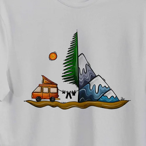 peaks and trees