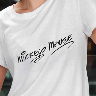 تیشرت میکی موس تایپوگرافی mickey mouse